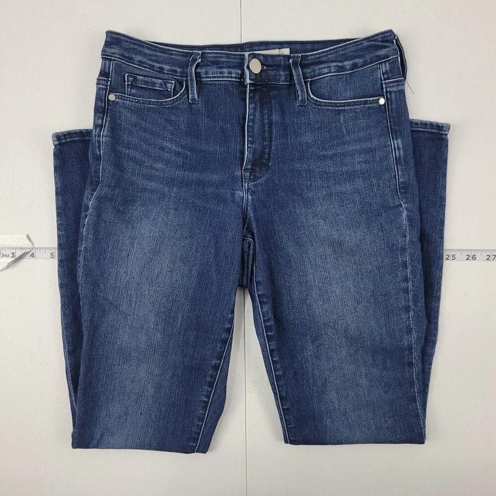 Athleta slim skinny jeans 4 womens 2625 blue denim‎ 30x29 sculptek